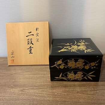 輪島塗 重箱 木製 漆芸 漆器 漆器 輪島塗 沈金 蒔絵 螺鈿 木製 五段 重箱 時代品 - メルカリ